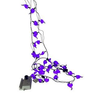 Halloween 34 Ghosts LED String Lights Purple White Glow Table Decor 10ft‎